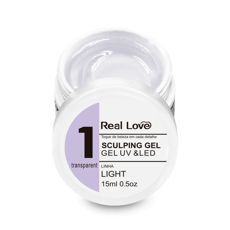 Gel per unghie Real Love Sculping 01 Trasparente 15 ml