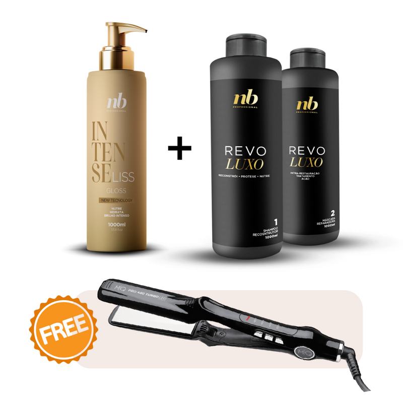 Kit Progressiva  Profissional Intense Liss 1L + Reconstrutor Revoluxo 1L (Shampoo e Máscara)