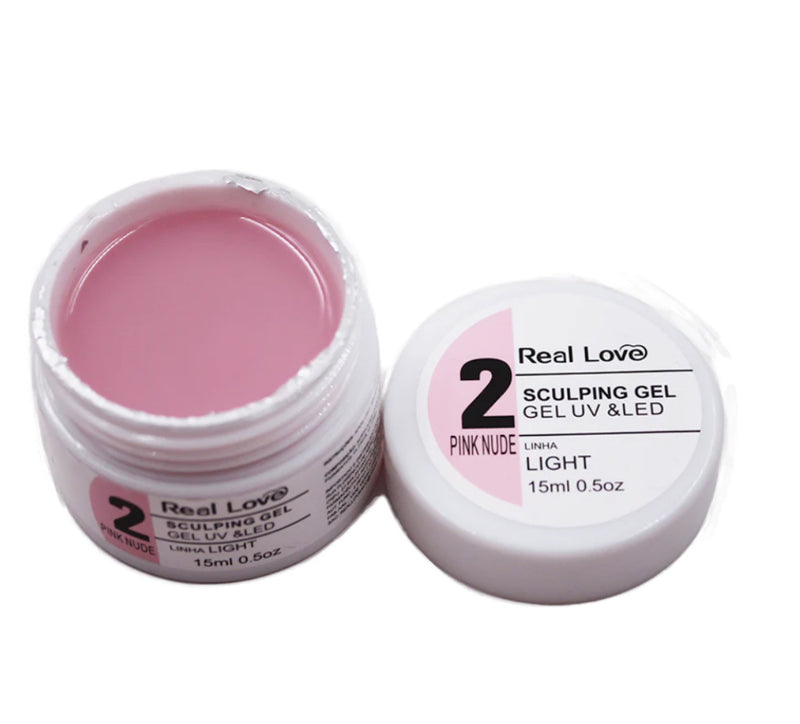 Gel Real Love Linha Light Pote 15ml - 2 Pink Nude