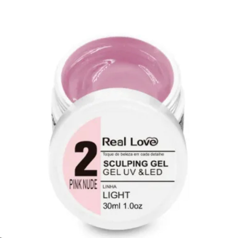 Gel Real Love Linha Light Pote 15ml - 2 Pink Nude