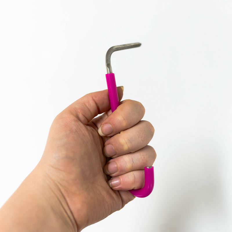 CURVING SCRAPER for L-shaped calluses - Stainless steel and with Sterilizable Silicone