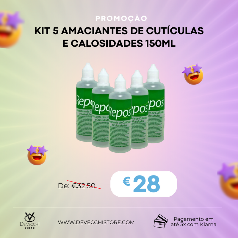 Kit 5 Adoucisseurs de Cuticules et Callosités Après 150ml