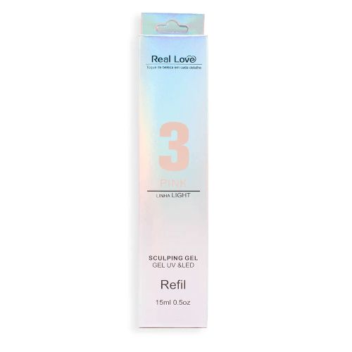Real Love Nail Gel Refill Sculping Pink Light Line 3 15ml