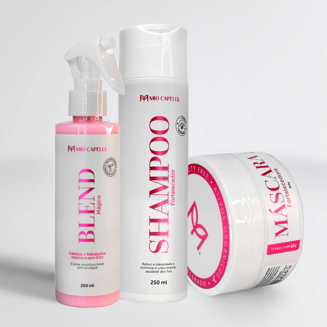 Shiny Hair Kit (Strengthening Shampoo + Strengthening Mask + Magic Blend) Mio Capelli