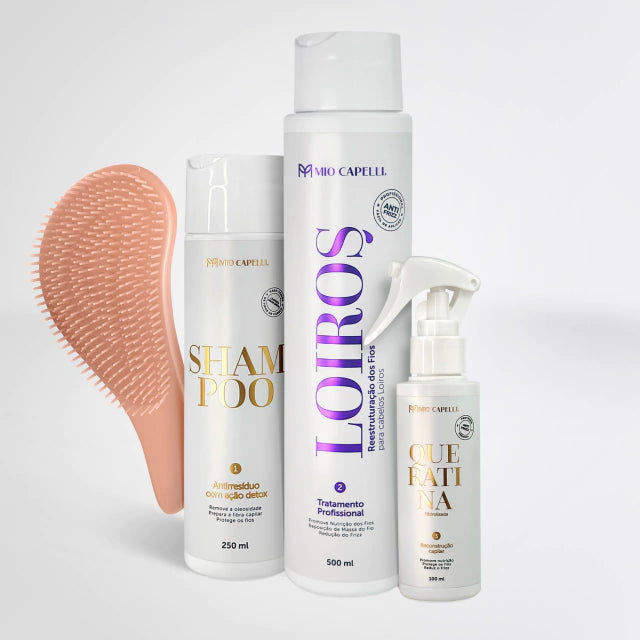 Organic Progressive Kit for Blondes (Smooth and Tint) + Mio Capelli Hair Brush
