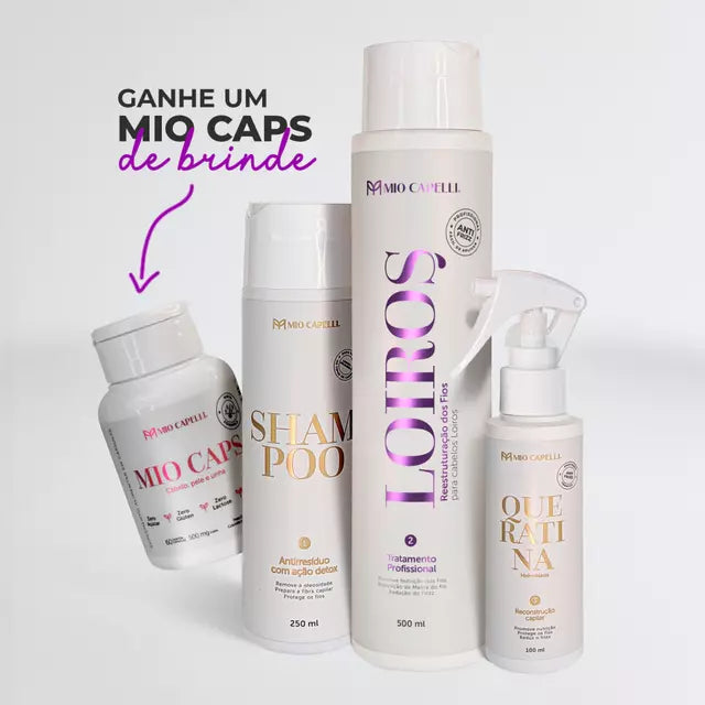 Organic Progressive Kit for Blondes (Smooth and Tint) + Mio Caps Mio Capelli