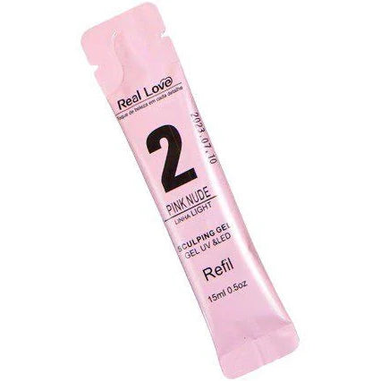 Real Love Nail Gel Refill Sculping Pink Nude Light Line 2 15ml